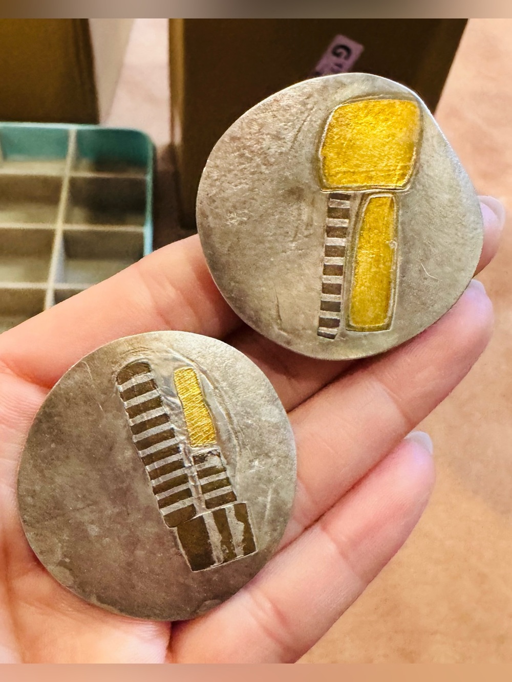 Vintage Brutalist Earrings